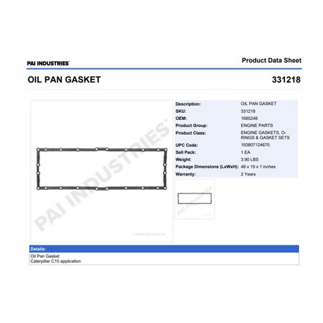EMP CARTER CAT C15 ACCERT BITURBO 331218 PAI