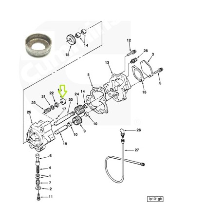 CAZUELA B.ACEITE BAJA PRESION CUMMINS 315,350 B/C III, IV Y N14