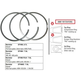 ANILLOS 1-PISTON NAVISTAR DT 466 ANT 1993 Y NGD 408,466 (94-99)  FP