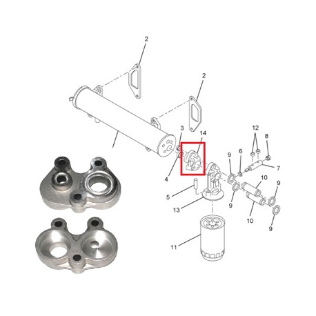 ADAPTADOR 441405 ENFRIADOR ACEITE NAVISTAR 466 ANT 1993 PAI