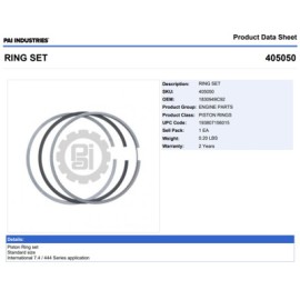 ANILLOS 405050 1-PISTON NAVISTAR 7.3E (444E) 94-03 PAI