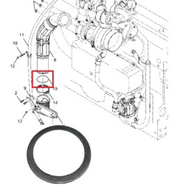 EMP SALIDA TURBO A FRENO ESCAPE NAVISTAR DT 408,466,530 NGD