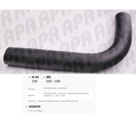 MANGUERA RADIADOR SUP. 2-1/4X26 NAVISTAR 4300 DT466 00-06 APA