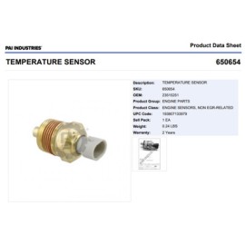 SENSOR TEMP. S-60 1" NPT 650654 PAI