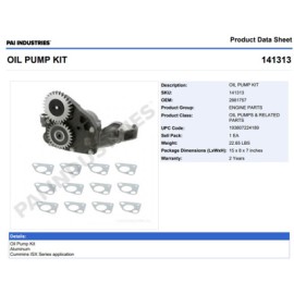 BOMBA ACEITE 141313 C/KIT DE LAINAS CUMMINS ISX  PAI