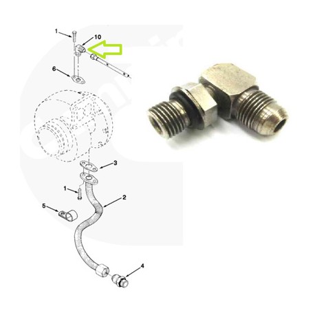 CONEXION CODO ALIM. OIL TURBO CUMMINS 315,350,N14 STAR POWER