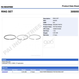 ANILLOS 305055 1-PISTON CAT 3126 3126E 3126B C7 1979386 1979277 1979354 PAI