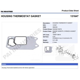 EMP BASE SENCILLA TERMOSTATO ISX15 131647 PAI