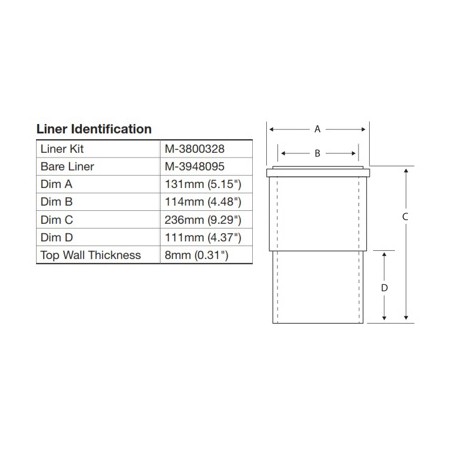 CAMISA C/LIGA CUMMINS SERIE C, ISC ISL 3948095 161634 PAI