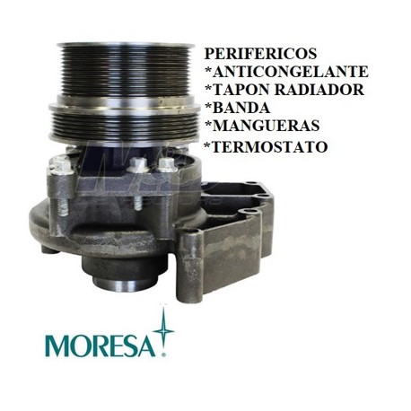 BOMBA DE AGUA MBA419024 SECC. C/BASE CUMMINS ISX 6/12 RAN. MORESA