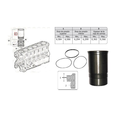 CAMISA C/LIGAS 3046325 010 CUMMINS 315,350,N14 161597 PAI