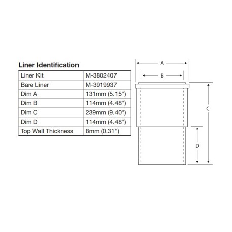 CAMISA S/LIGA CUMMINS SERIE C 3919937 3800328 WF