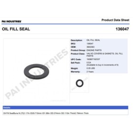 LIGA TAPON LLENADO ACEITE ISX ISB 136047 PAI