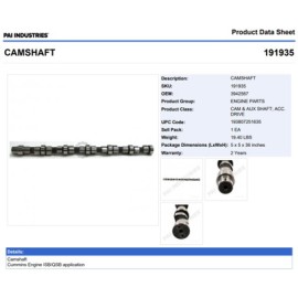 ARBOL LEVAS 191935 CUMMINS ISB PAI
