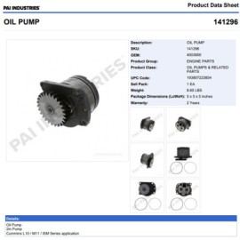 BOMBA ACEITE 141296 CUMMINS L10,M11,ISM PAI