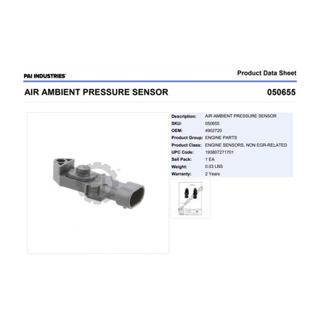 SENSOR PRESION AMBIENTE L10 M11 N14  3085140 3080407 050655 PAI