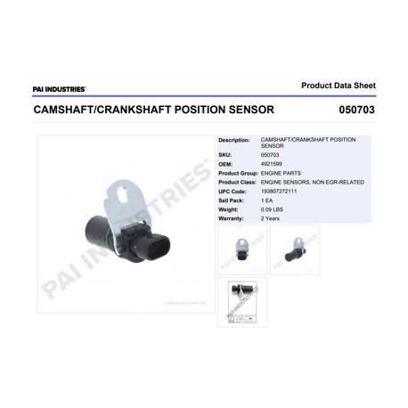 SENSOR POSICION ARBOL/CIG. ISX 050703PAI