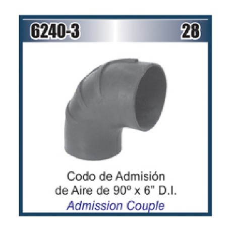MANGUERA CODO 6" X 90° ADMISION AIRE (HS-104)