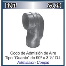 MANGUERA CODO 3-1/2 X 90° ADMISION AIRE "GUANTE" NAVISTAR DAI
