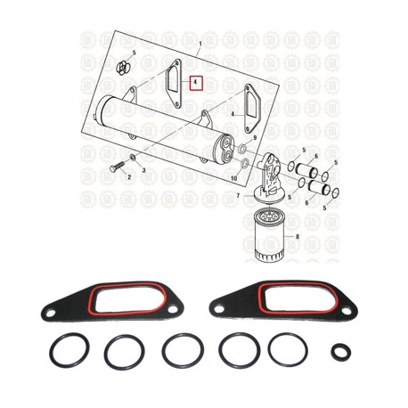 EMP LIGAS KIT ENFRIADOR NAVISTAR DT 360, 466 ANT.1993 REYMAK