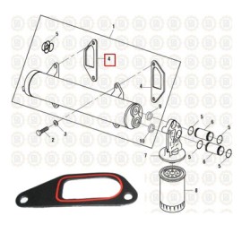 EMP BASE ENFRIADOR ACEITE NAVISTAR DT 360,466 ANT 1993 431221 PAI