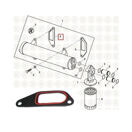 EMP BASE ENFRIADOR ACEITE NAVISTAR DT 360,466 ANT 1993 431221 PAI