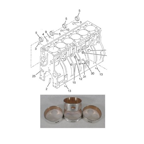 BUJE 451490 ARBOL LEVAS JGO. NAVISTAR DT 360,466,530 (86-03) PAI