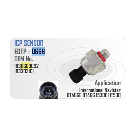 SENSOR PRESION INYECCION "ICP" NAVISTAR DT 466E,530E NGD (94-99) 450582 EDT