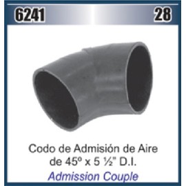 MANGUERA CODO 5-1/2 X45° ADMISION AIRE (HS-96) 6241 DAI