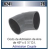 MANGUERA CODO 5-1/2 X45° ADMISION AIRE (HS-96) 6241 DAI