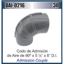 MANGUERA CODO 6" X 5-1/2 X 90° ADMISION AIRE (HS-104/96)DAI