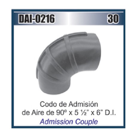 MANGUERA CODO 6" X 5-1/2 X 90° ADMISION AIRE (HS-104/96)DAI