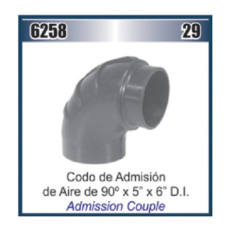 MANGUERA CODO 6" X 5" X 90° ADMISION AIRE (HS-104/88) DAI