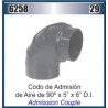 MANGUERA CODO 6" X 5" X 90° ADMISION AIRE (HS-104/88) DAI