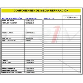 MEDIA REP STD S/PISTONES CAT C15 FP