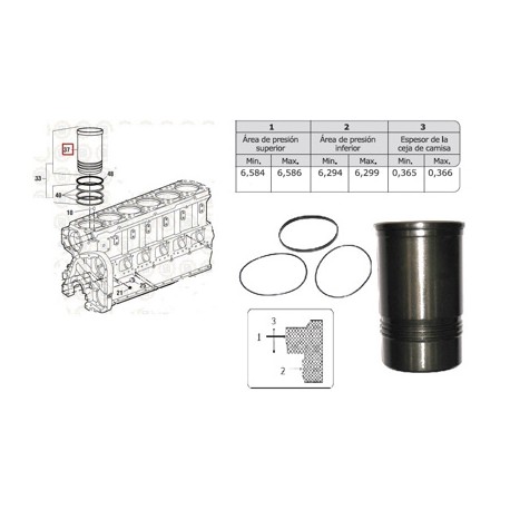 CAMISA C/LIGAS 3046325 010 CUMMINS 315,350,N14 SO2627GL FP