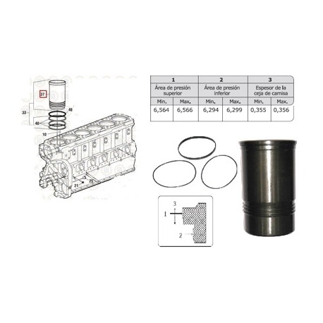 CAMISA C/LIGAS 3055099 SO2203GL CUMMINS 315,350,N14 FP