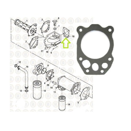 EMP BASE ENFRIADOR ACEITE CUMMINS 350 B/C III