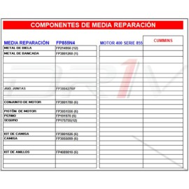 MEDIA REP STD P/CUMMINS 400 P. 3051556 FP